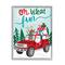 Stupell Industries Oh What Fun Santa Driving Gifts Framed Giclee Art